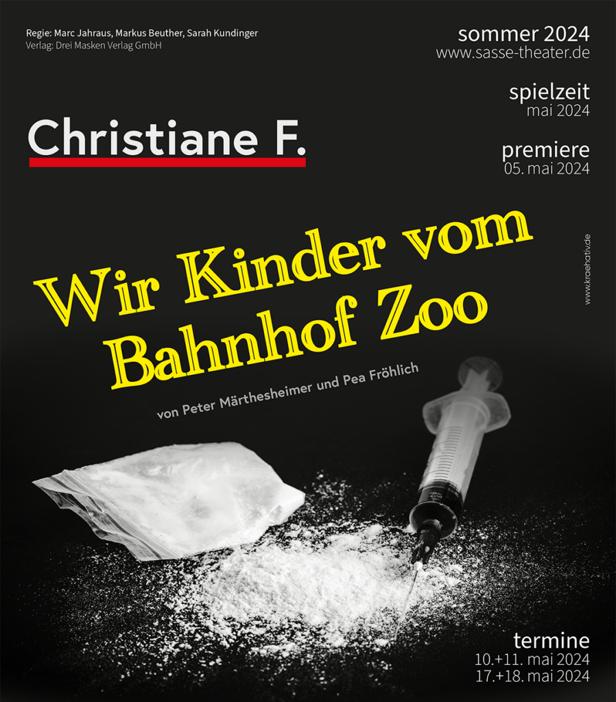 Sasse Plakat: Wir Kinder vom Bahnhof Zoo 2024